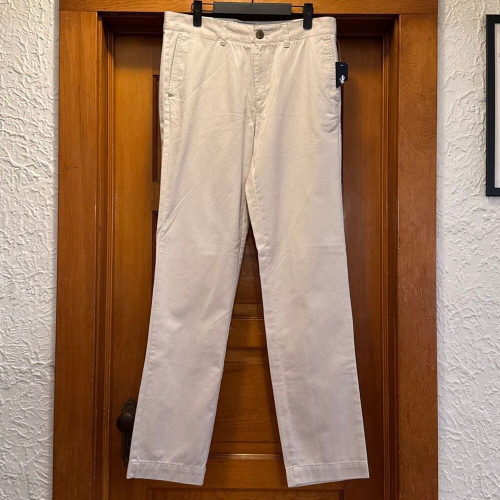 Stafford Prep Straight Leg Chino Pants Stone Khaki Men’s W32 x L32